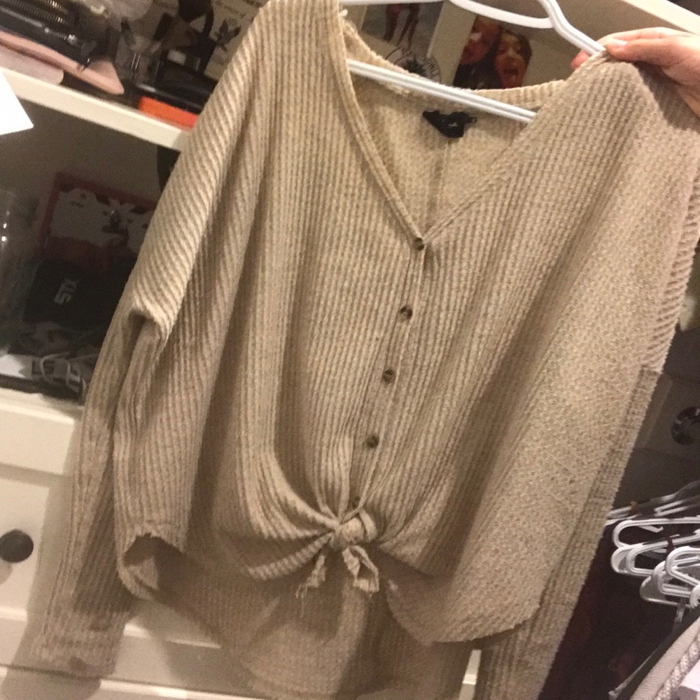 Urban outfitters button down cropped sweater